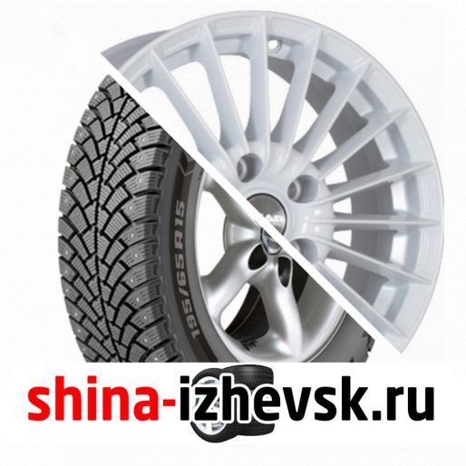 Колесо в сборе BF Goodrich G Force Stud 215/55 R16 Q 97 + СКАД Веритас 6.5xR16 5×114.3 ET45 DIA67.1 Белый в Ижевске